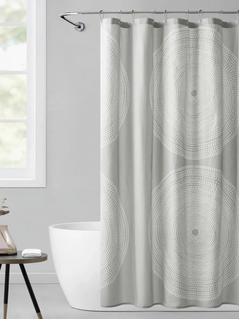 Marimekko Fokus Cotton Grey Shower Curtain